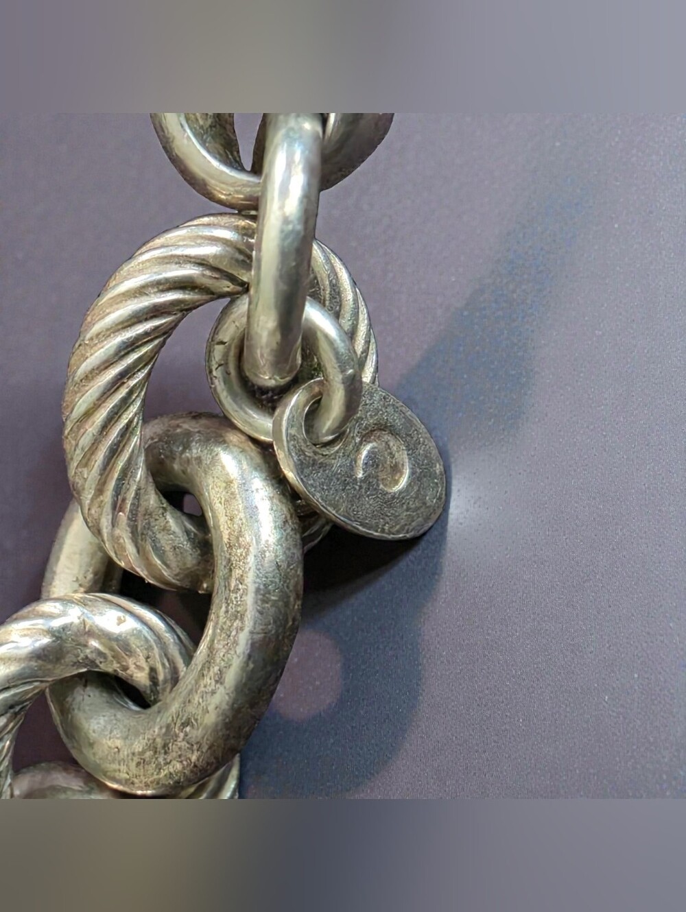 Ultra Fine 950 Silver Milor Italy Large 7 1/2 Inches - Picture 3 of 6
